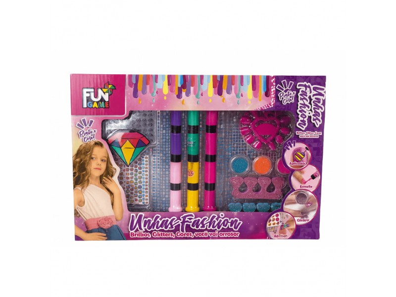 مجموعة أدوات تجميل الأظافر للأطفال - طلاء أظافر وبريق وملصقات