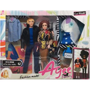 دمى عصرية للبنات والاولاد مقاس 12.5 انش، ازياء للمزج والمطابقة مع الاكسسوارات، العاب يدوية رقيقة للاعمار من 3 الى 13 سنة، متعددة الالوان