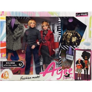 دمى عصرية للبنات والاولاد مقاس 12.5 انش، ازياء للمزج والمطابقة مع الاكسسوارات، العاب يدوية رقيقة للاعمار من 3 الى 13 سنة، متعددة الالوان