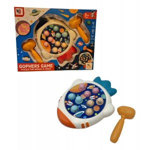 لعبة "اضرب الخلد" الصاروخية الكهربائية، لعبة تفاعلية للأطفال، لعبة تعليمية مبكرة