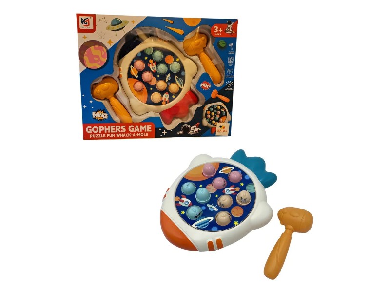 لعبة "اضرب الخلد" الصاروخية الكهربائية، لعبة تفاعلية للأطفال، لعبة تعليمية مبكرة