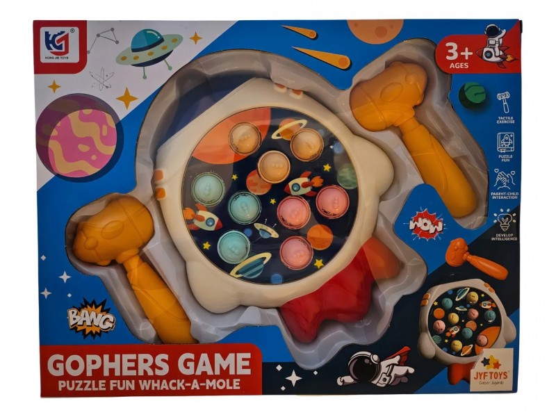 لعبة "اضرب الخلد" الصاروخية الكهربائية، لعبة تفاعلية للأطفال، لعبة تعليمية مبكرة