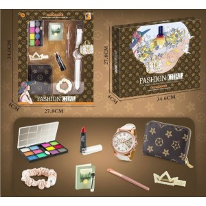 مجموعة مستحضرات تجميل ومجوهرات للأطفال