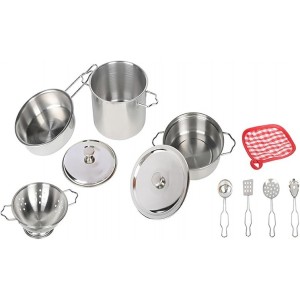  طقم ادوات مطبخ معدني - لعبة مساكة قماش