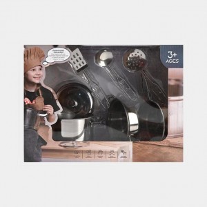 طقم أدوات مائدة مطبخ من الفولاذ المقاوم للصدأ للأطفال