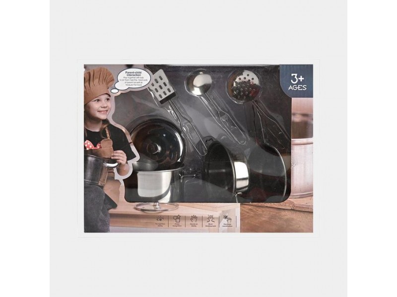 طقم أدوات مائدة مطبخ من الفولاذ المقاوم للصدأ للأطفال