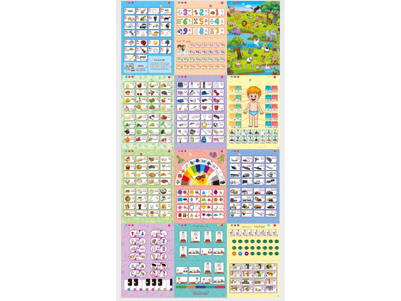 Talking e-book for children with Arabic and English drawing board