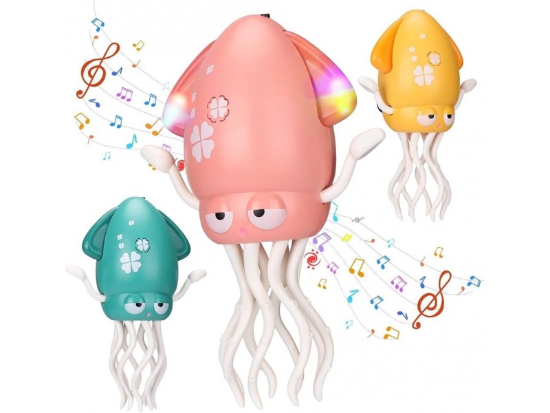 Dancing Octopus Toy for Kids: Electric Belly Crawling Octopus, Magical Dancing Musical Squid Toy