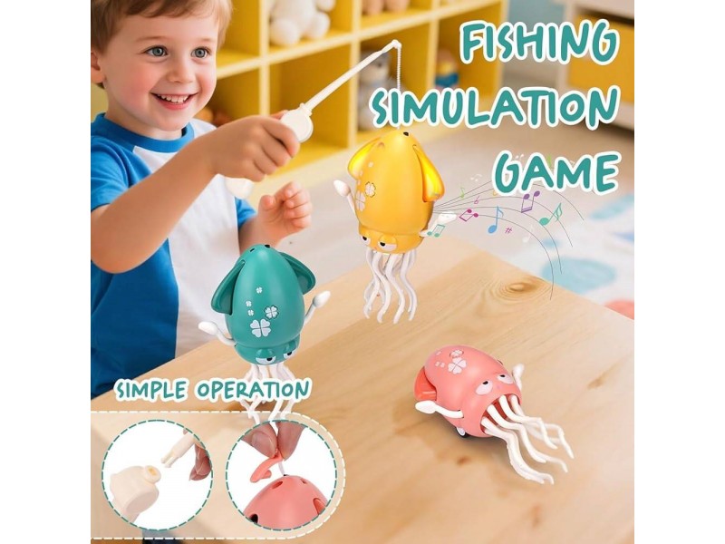 Dancing Octopus Toy for Kids: Electric Belly Crawling Octopus, Magical Dancing Musical Squid Toy