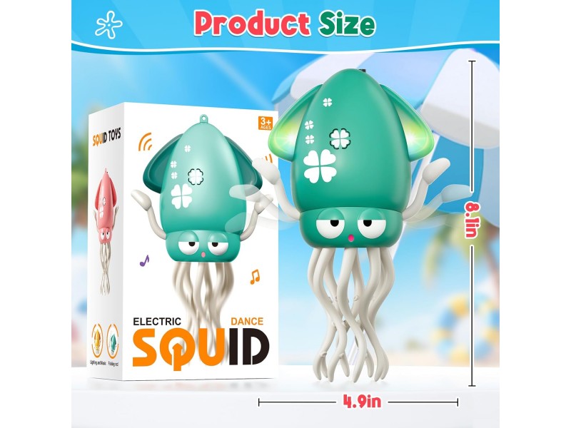 Dancing Octopus Toy for Kids: Electric Belly Crawling Octopus, Magical Dancing Musical Squid Toy