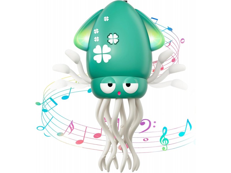 Dancing Octopus Toy for Kids: Electric Belly Crawling Octopus, Magical Dancing Musical Squid Toy