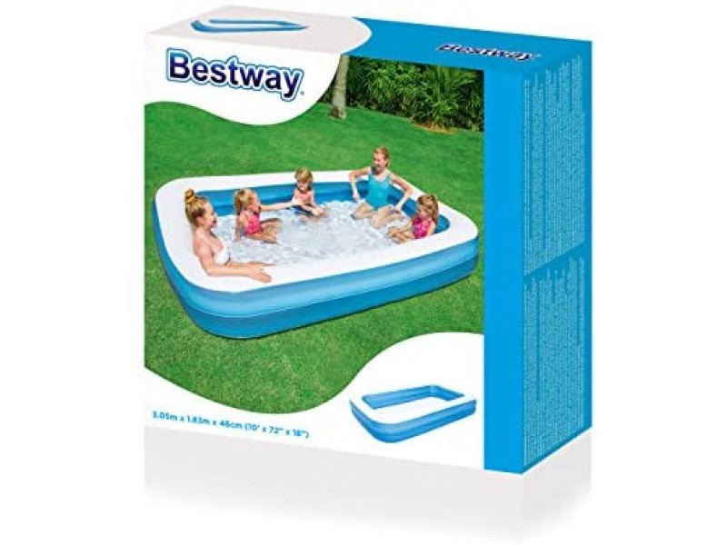 Inflatable rectangular pool