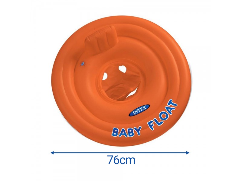 Intex inflatable baby float, 76 cm, children's swimming seat,