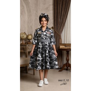 لبس فستان عسكري بناتي 