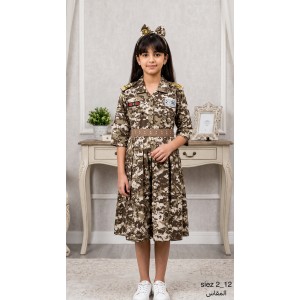 لبس فستان عسكري بناتي